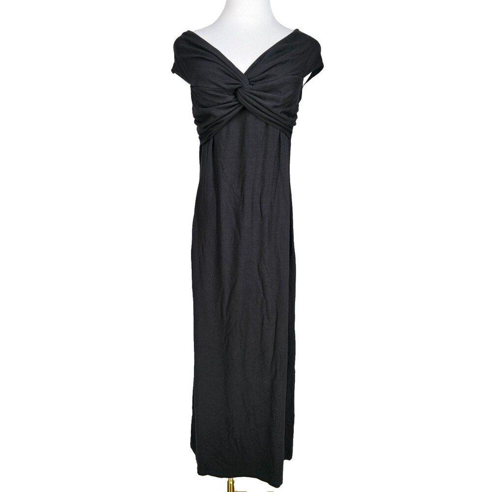 Reformation Anthropologie Midi Dress M Black Casual Comfort Off the Shoulder - Picture 1 of 8